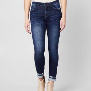 KanCan Dark Wash Distressed Jeans EUC